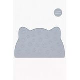 Siliconly%100 Silikon Kokusuz Plastik ve Pvc İçermez Kedi Beslenme Paspası Kedi Mama Matı Gri