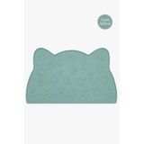 Siliconly%100 Silikon Kokusuz Plastik ve Pvc İçermez Kedi Beslenme Paspası Kedi Mama Matı Mint