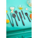 Silicorner 6 Parça Silikon Yemek Pişirme Mutfak Seti Pasta Spatulası Kaşık Yumurta Fırçası Maşa Spatula