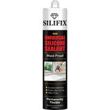 SiLiFiX Çok Amaçlı Universal Silikon 325 ml Şeffaf - Banyo Mutfak Cam Seramik Su Geçirmez Sızdırmazlık Silikonu, Hızlı Kürleşme