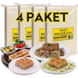 Silifke Yufka Böreklik, Baklavalık, Burmalık ve Soğuk Sütlü Baklavalık Yufka - 4 Paket - 4 Tepsilik (±3600GR)