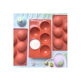 Siliko World 5'li Yarım Küre Muffin, Çikolata, Kek Kalıbı, Silikon Kalıp 8Cm, Kahverengi