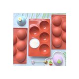 Siliko World 5'li Yarım Küre Muffin, Çikolata, Kek Kalıbı, Silikon Kalıp 8cm