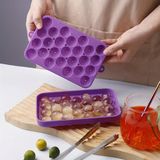 Siliko World Buz Kalıbı Çikolata Kalıbı Jelibon Kalıbı Küre Buz Kalıbı Üzüm Kalıbı Silikon Kalıp 2 Parça - Mavi