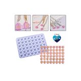Siliko World Epoksi Silikon Kalıp Çoklu Kalp Bileklik Kolye Halhal Süsleme Kalıbı 2 (Iki) Pimli 1,1Cm
