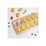 Siliko World Madeleine Pişirme Tepsisi Yapışmaz Çay Keki Tepsisi, Kek Kalıbı, Çarpılmaya Dayanıklı Karbon Çelik, Metalik