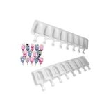 Siliko World Magnum 8'li Silikon Dondurma Kalıbı Mini Boy ve 50 Adet Dondurma Çubuğu