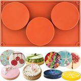 Siliko World Silikon 10CM x 3'lü Yuvarlak Tart&kek Epoksi Için Bardak Altı Kalıbı, Kahverengi - 26 x 26 x 7 cm