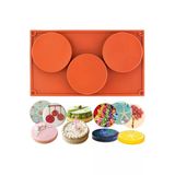 Siliko World Silikon 10cm X 3lü Yuvarlak Tart&kek Epoksi Için Bardak Altı Kalıbı