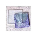 Siliko World Silikon Epoksi Reçine Taş Tozu Döküm Kalıbı Kare Bartak Altlığı Kalıbı 10x10cm