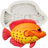 Siliko World Silikon Kalıp Mum Kalıbı Şeker Hamuru Kalıbı Taş Tozu Döküm Kalıbı Balık Figürü - 1