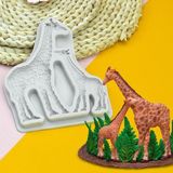 Siliko World Silikon Kalıp Mum Kalıbı Şeker Hamuru Kalıbı Taş Tozu Döküm Kalıbı Zürafa Modeli - 1