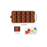 Siliko World Silikon Kare Desenli Çikolata Kalıbı Mum Sabun Epoksi Reçine Ve Jöle Yapımı Için Uygundur