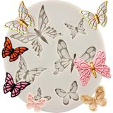 Siliko World Silikon Mum Kalıbı Şeker Hamuru Kalıbı Çoklu Kelebek Kalıbı - 1