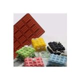 Siliko World Silikon Waffle Kalıbı, Çikolata Kalıbı, Bisküvi Kalıbı ve Kurabiye Kalıbı Mini Kare