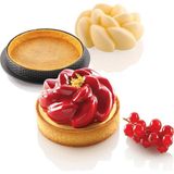 Silikomart Delikli Tart Kalıbı Kit Tarte Halkası Fleur Ø 80 mm
