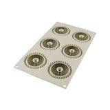 Silikomart | Mini Raggio monoporsiyonlar için silikon kalıp, yapışmaz, 10 kek kalıbı içeren paket, çap 67 y 33 mm hacim: 6 x 85 ml tot. 510 ml