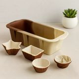 Silikon 13 Parça Muffin Ve Baton Kek Kalıp Seti (11.5X25 Cm)