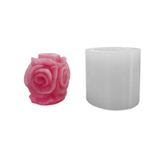 Silikon 3D Gül Sütunu Mum Kalıbı