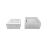 Silikon 3D Kare Taş Tozu Saksı Ve Mumluk Kalıbı