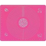 Silikon 40×50 Ölçülü Kaymaz Hamur Açma Yoğurma Matı Altlığı Pembe