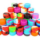 Silikon 5 ml Yapışmaz Mum Kapları Çok Amaçlı Saklama Kavanozları Yağ Konsantre Şişeler Çeşitli Renkler (75 adet)