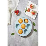 Silikon 7 Gozlu Yuvarlak Muffin Kalibi - Firin Kek Kalibi 3206