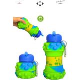 Silikon Açılır Kapanır Pipetli Suluk ve Matara Çocuk Yetişkin Sporcu Matarası 550 ml - 500ml - Renkli