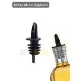 Silikon Akıtıcı Yağlık Sirkelik Şişe Tıpası Evrensel Ağız Tipi Siyah