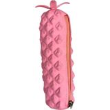 Silikon Ananas Figürlü Kalem Kutusu - Açık Pembe