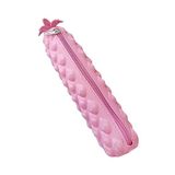 Silikon Ananas Kalemlik Pembe 1 Adet Silikon Kalem Kutusu Eglenceli Sevimli Ananas Figurlu Hediyelik Kalemlik
