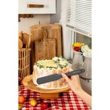 Silikon Antrasit Pasta ve Çikolata Sıyırma Spatulası (32 Cm)