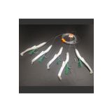Silikon At Çek Takımı (2 AD) Silikon Balıklı Çapari 6,5 Cm Beyaz Yeşil