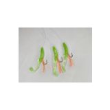 Silikon At Çek Takımı (2 Ad) Silikon Balıklı Çapari 6,5 cm Fıstık Glowlu