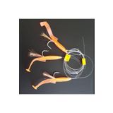 Silikon At Çek Takımı (2 AD) V8 Silikon Balıklı Çapari 6,5 Cm Turuncu