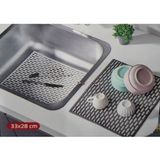 Silikon Ayarlanabilir Dikdörtgen Kaydırmaz Lavabo Üst ve Iç Matı 33X28 Antrasit Renk 1 Adet M-115