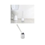 Silikon Başlıklı Klozet Fırça Takımı Yuvarlak, Klozet Banyo Wc Tuvalet Temizlik Fırça Seti Renkli