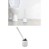 Silikon Başlıklı Klozet Fırça Takımı Yuvarlak, Klozet Banyo Wc Tuvalet Temizlik Fırça Seti