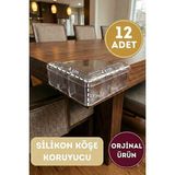Silikon Bebek Çocuk Masa Kenar Koruyucu Mobilya Köşe Koruyucu Bebek Kafa Çarpma Önleyici - 12 ADET
