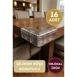 Silikon Bebek Çocuk Masa Kenar Koruyucu Mobilya Köşe Koruyucu Bebek Kafa Çarpma Önleyici - 16 ADET