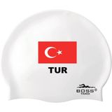 Silikon Bone Ayyıldız Tur Havuz ve Deniz Bonesi - Standart - Beyaz