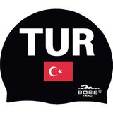 Silikon Bone Ayyıldız Tur Havuz ve Deniz Bonesi - Standart - Siyah