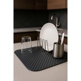 Silikon Bulaşık Kurutma Matı Su Toplamaz Kaydırmaz Bulaşıklık Tencere Altlığı 28x36 cm