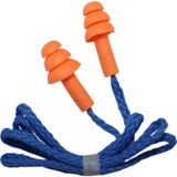 Silikon Çam Tipi Kulak Tıkacı - Yıkanabilir Tekstil Ipli