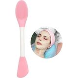 Silikon Cift Tarafli Yuz Temizleme Ve Maske Surme Fircasi Pembe