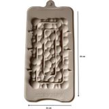 Silikon Çikolata Kalıbı Kabarcıklı 21*11 Cm