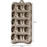 Silikon Çikolata Kalıbı Laleli 21*11 Cm