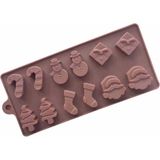 Silikon Çikolata Kalıbı Yılbaşı 22.5*10*1.5cm (Ylb-22) - 1 Adet