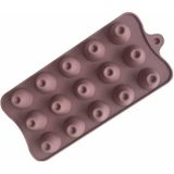 Silikon Çikolata Kalıbı Yuvarlak Dolgulu 18.5*14.5*1.5cm (Dly-18) - 1 Adet
