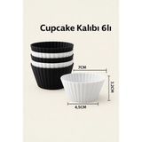 Silikon Cupcake Kalıbı Dayanıklı ve Esnek Muffin Kalıbı Seti - 6 Adet